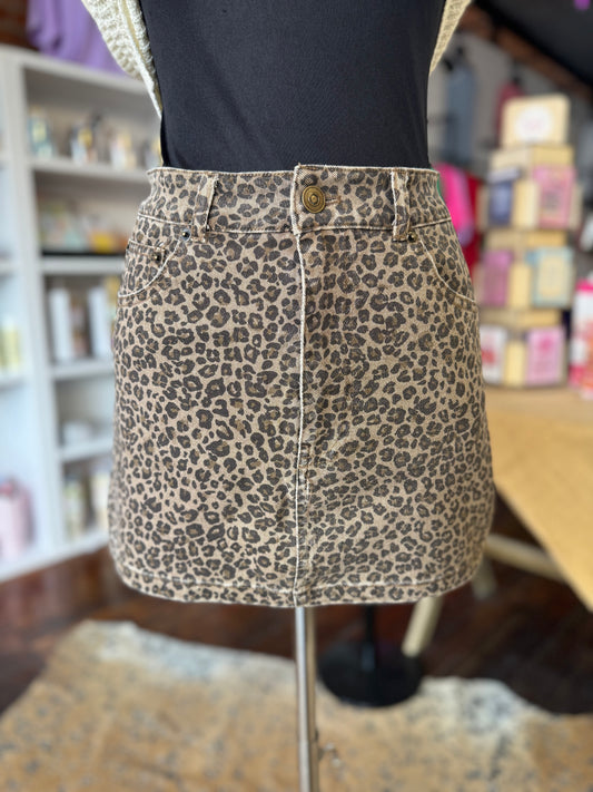Frankly Fire Leopard Skirt