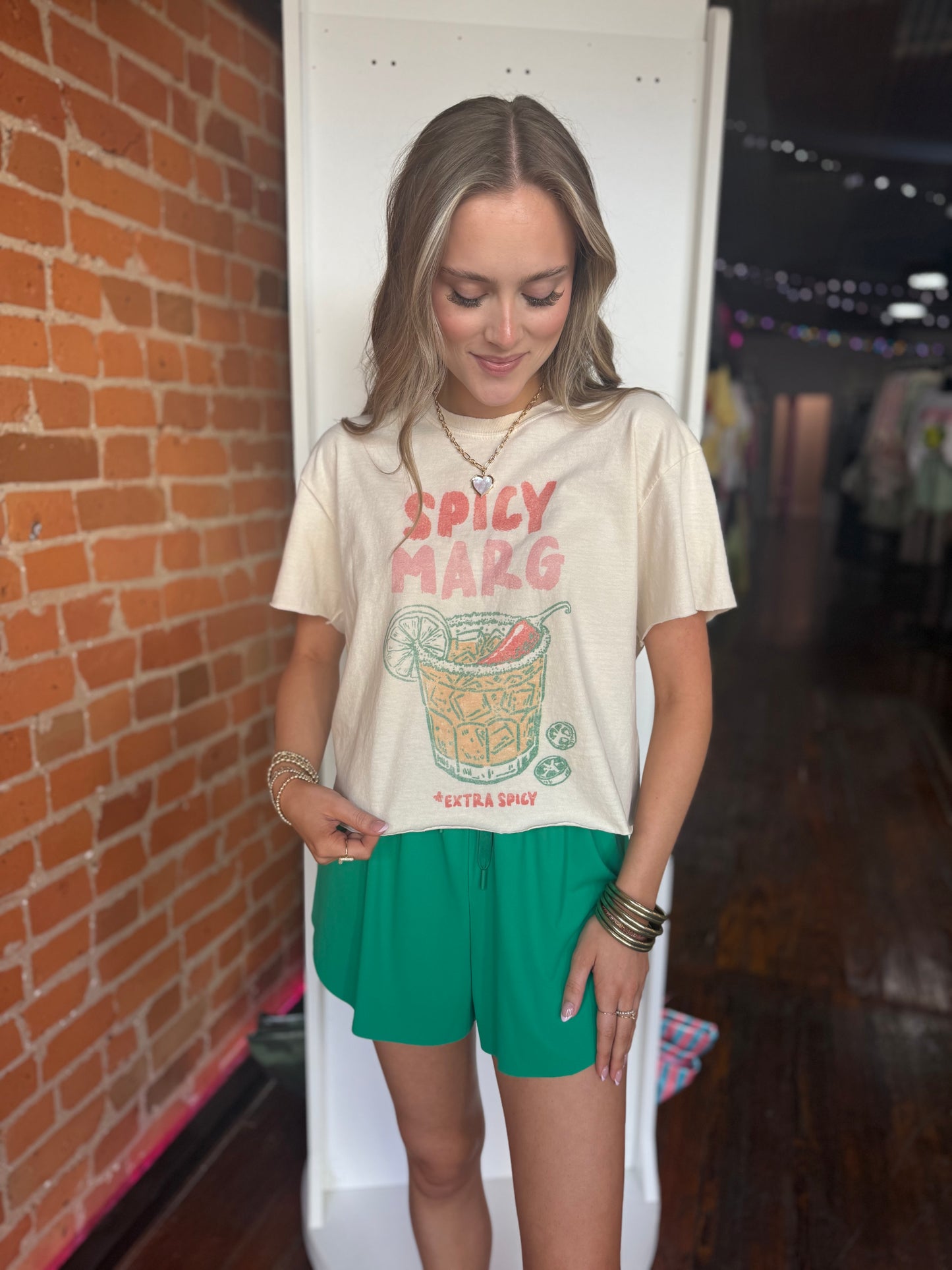 Overlap Activewear Shorts in Kelly Green