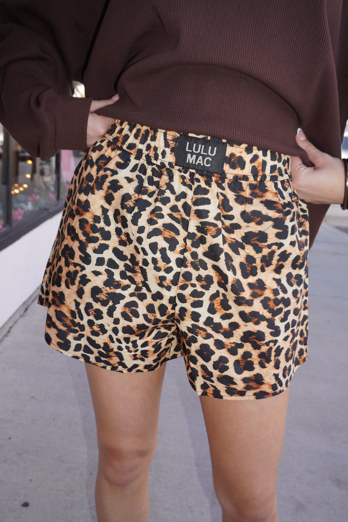 Lulu Mac Boxer Leopard Shorts