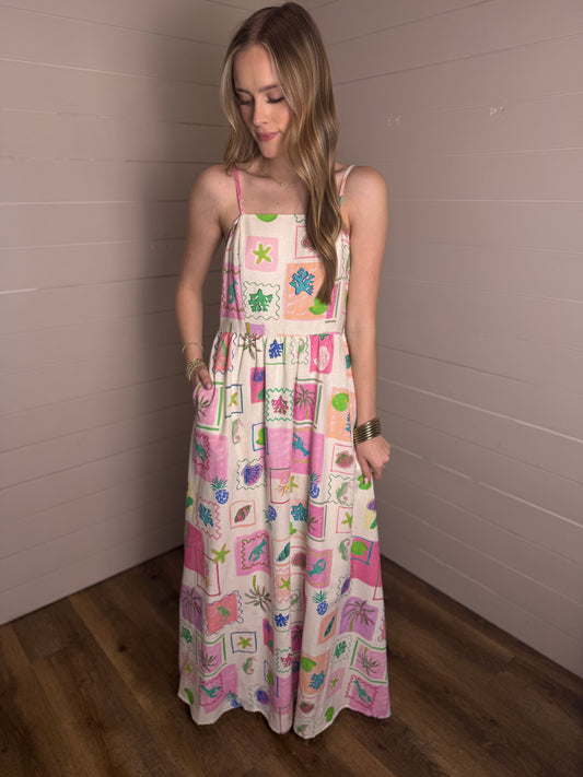 Vacay Vibes Maxi in Pink