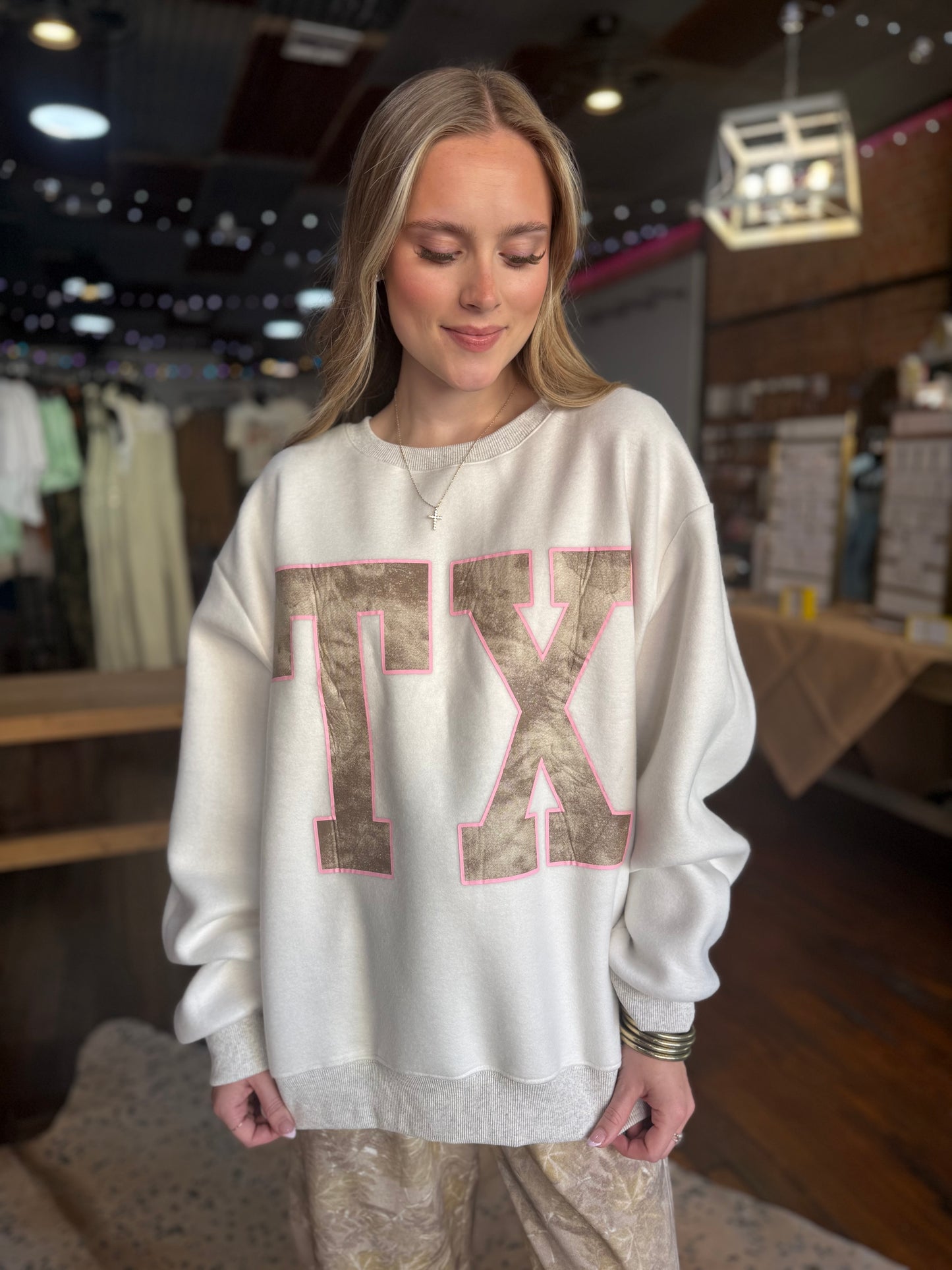 Reversible Varsity TX Sweatshirt Dk Camo