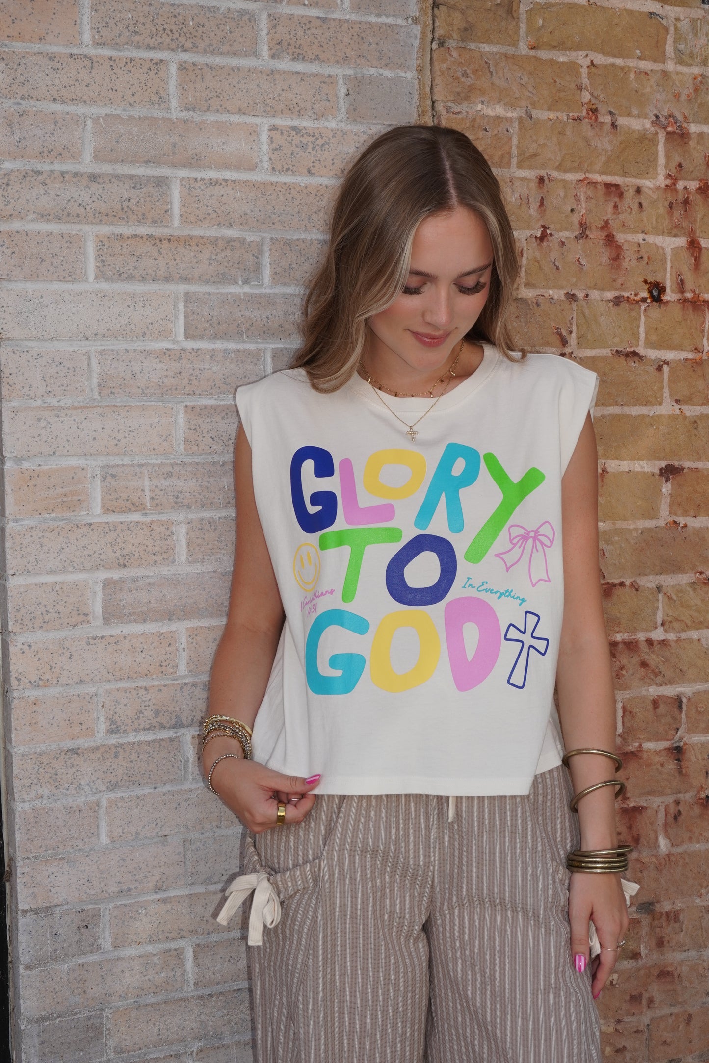 Glory To God Graphic Muscle Tee