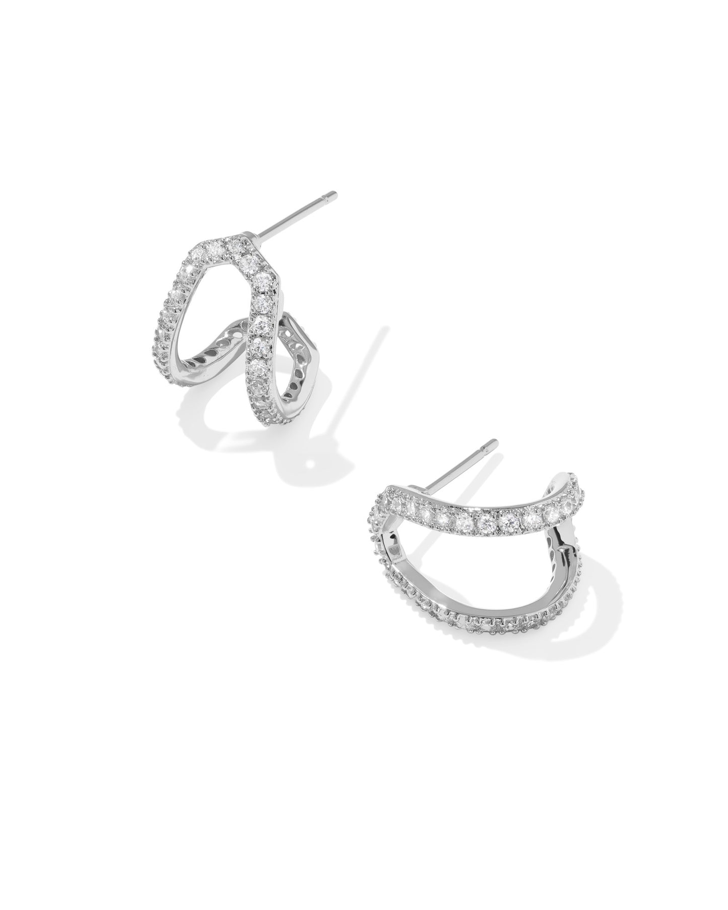 Daphne Pave Huggie Earrings - KS