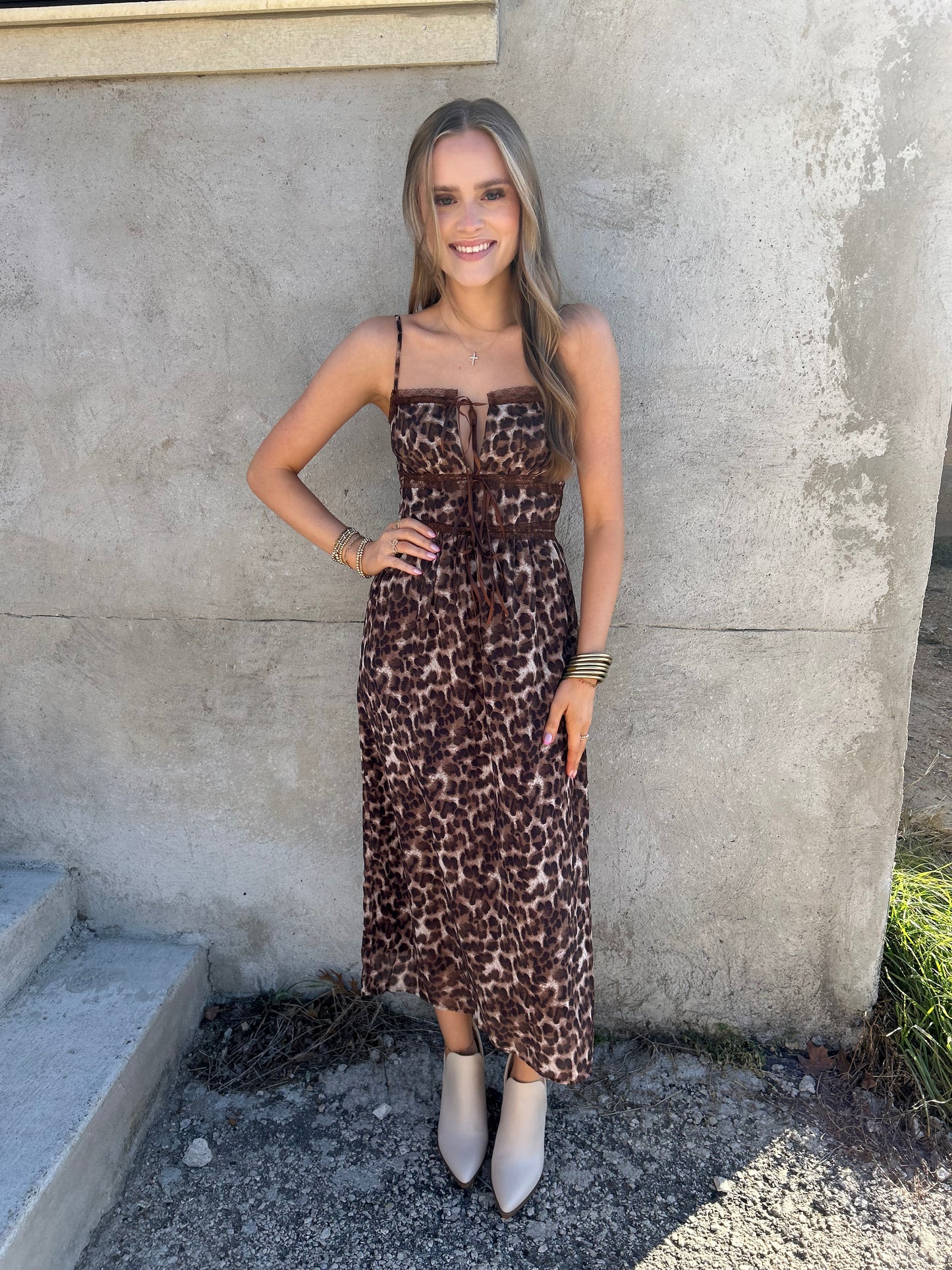 Ella Lang Leopard Maxi Dress