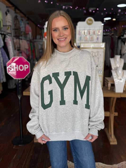 Reversible Gym/Bed Mock Neck Sweatshirt