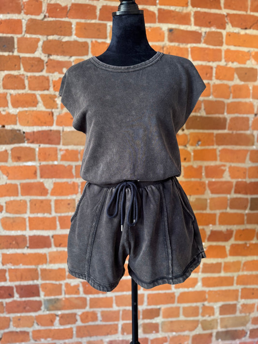 Delta Romper in Black