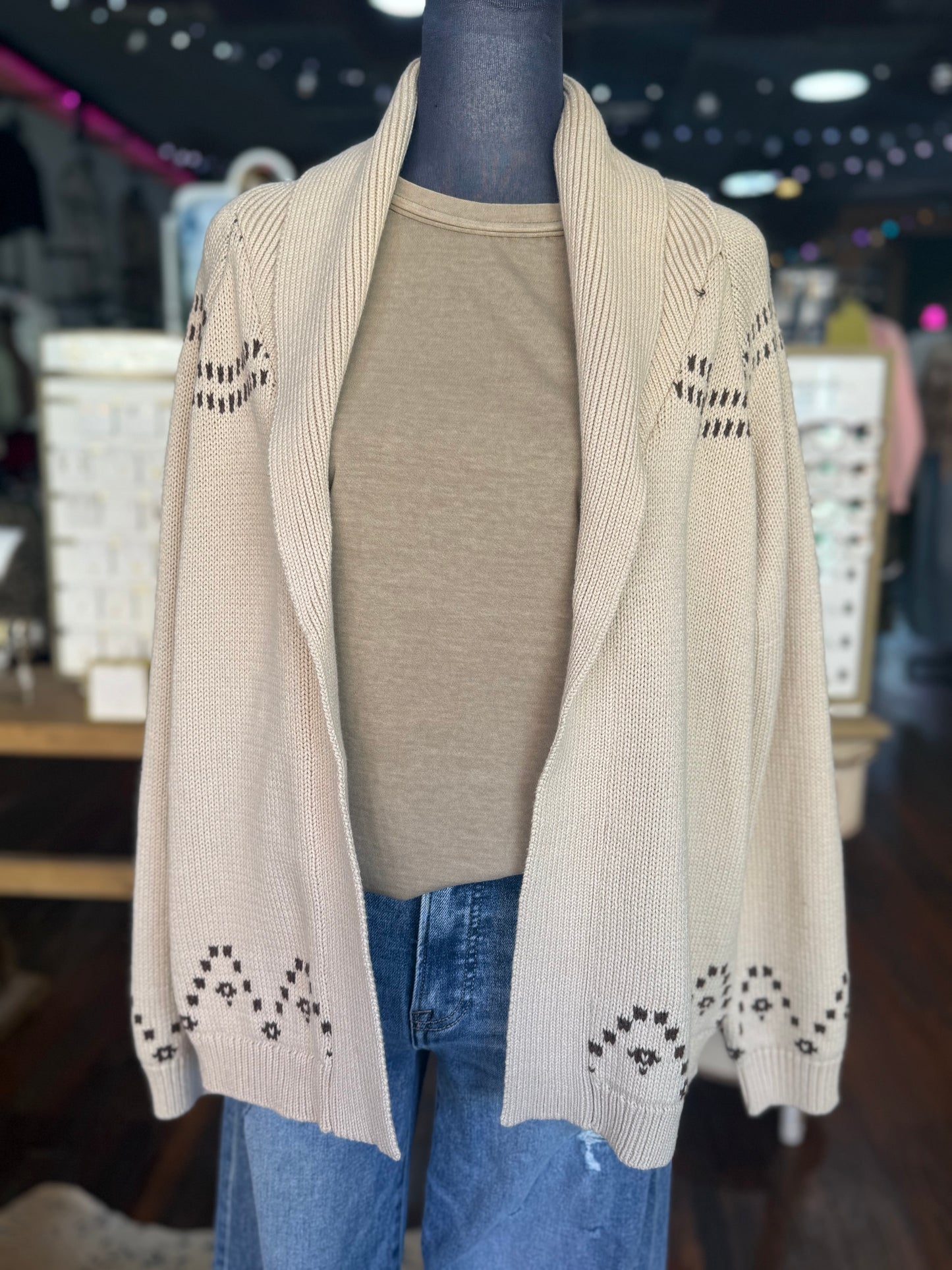 Horse Jacquard Knit Cardigan