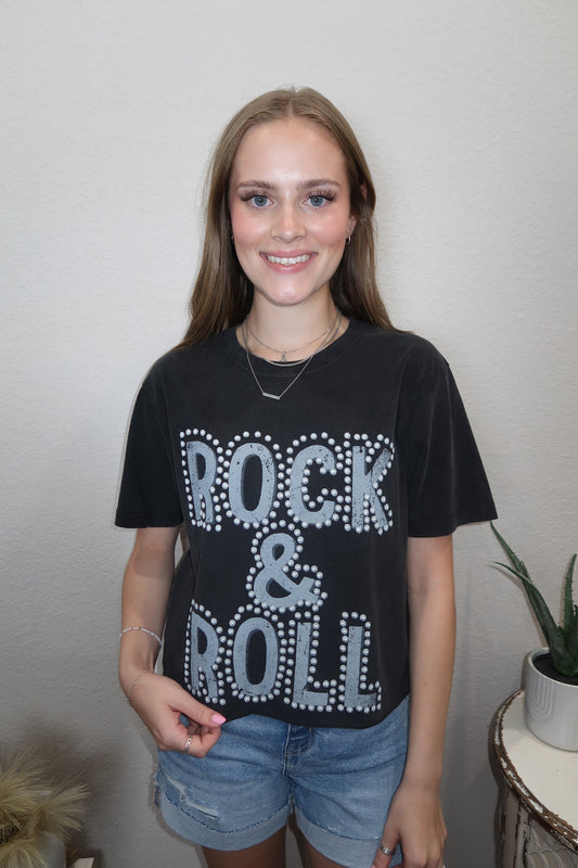 Rock & Roll Cropped Graphic