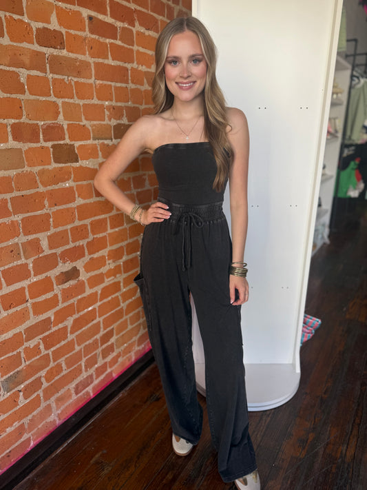 Chill Aesthetic Jumpsuit in Black