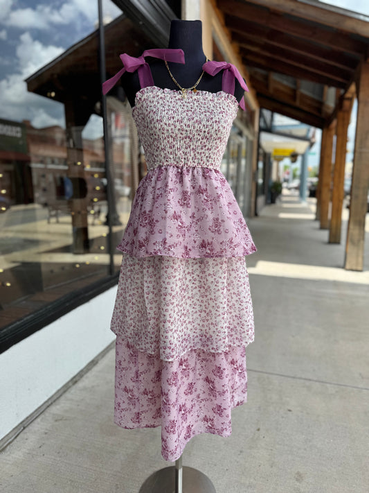 Smocking Maxi in Magenta