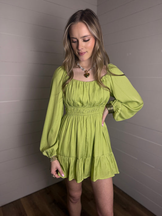 Brie Romper in Lime