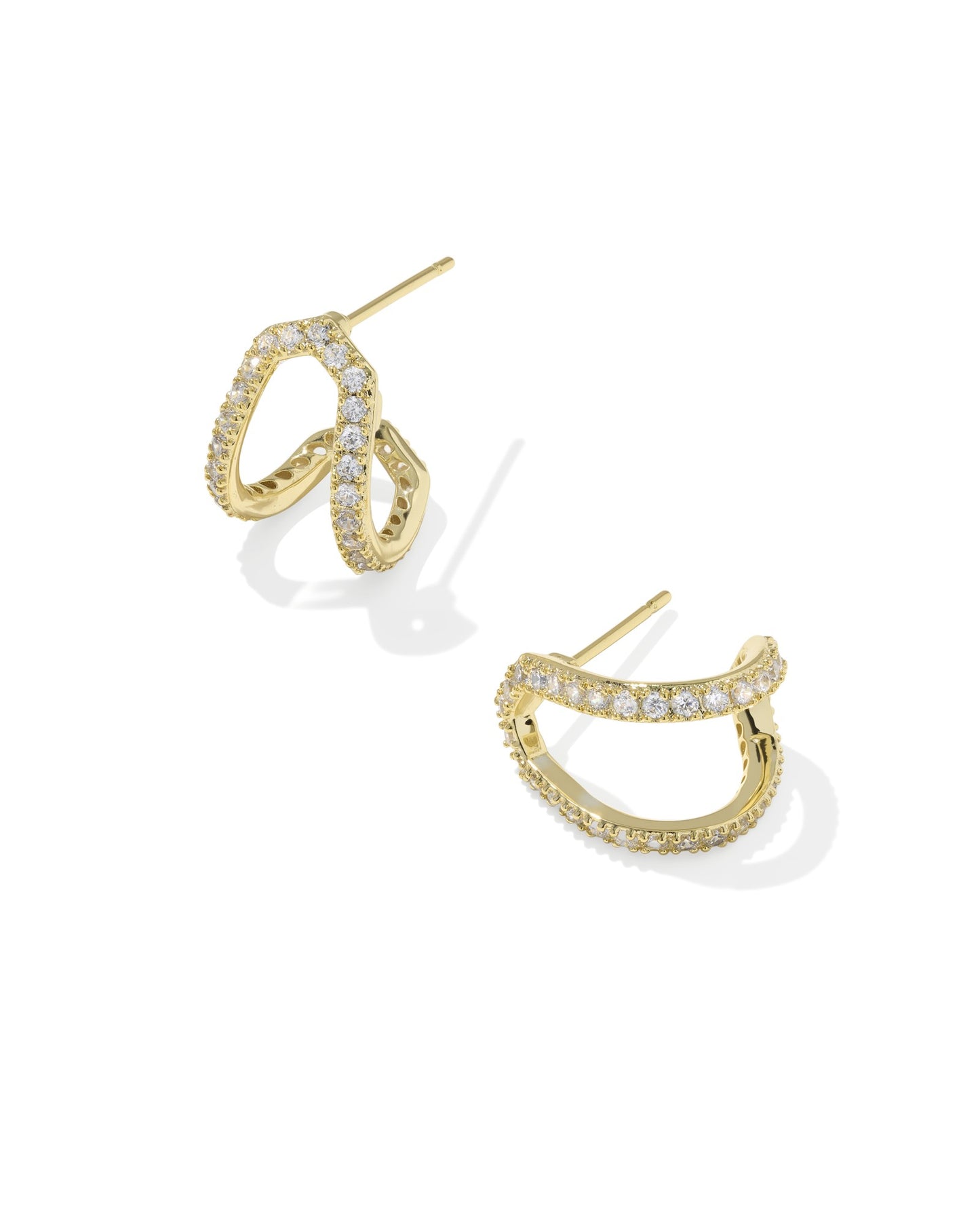 Daphne Pave Huggie Earrings - KS