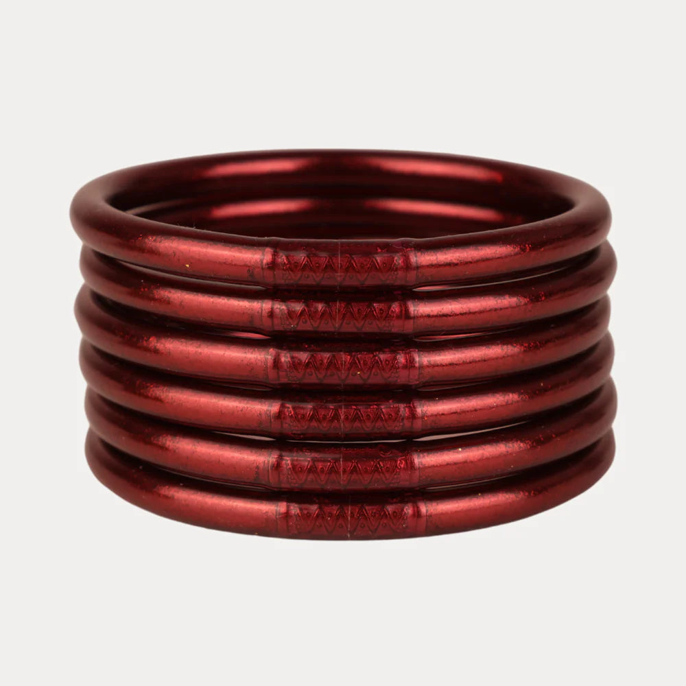 Merlot All Weather Bangles (Set of 6) - BuDhaGirl