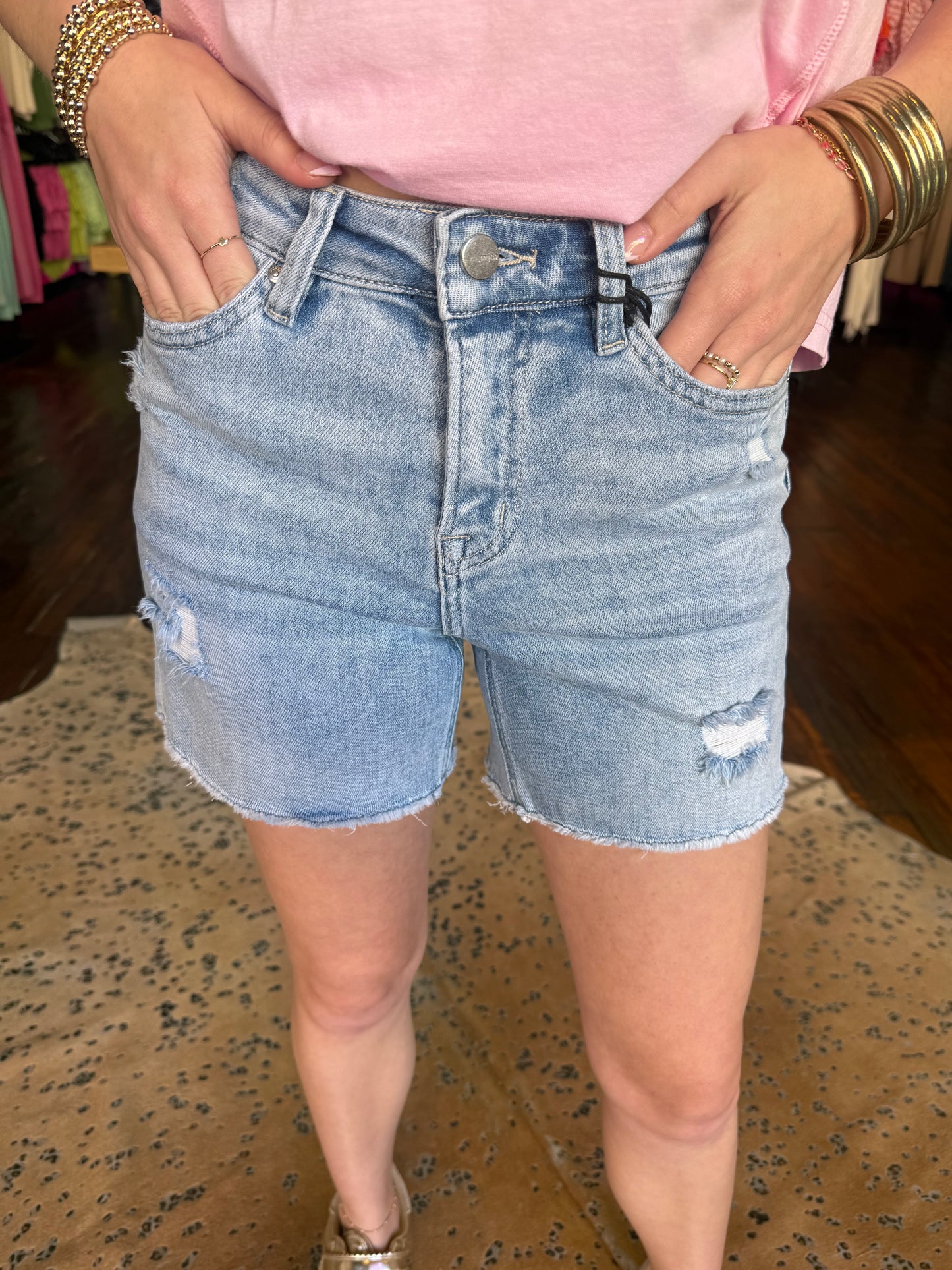 Anthemis High Rise Midi Shorts x Mica