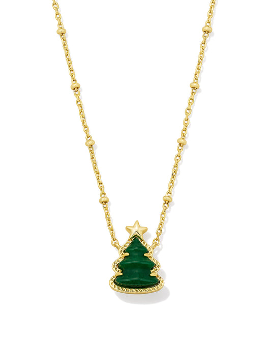 Holiday Tree Short Pendant Necklace - KS