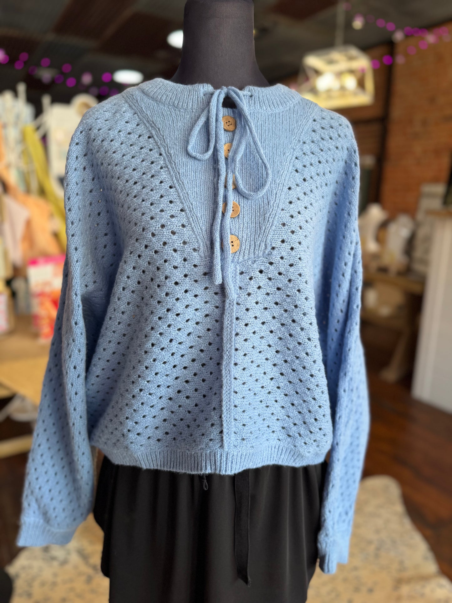Dusty Blue Pullover Sweater