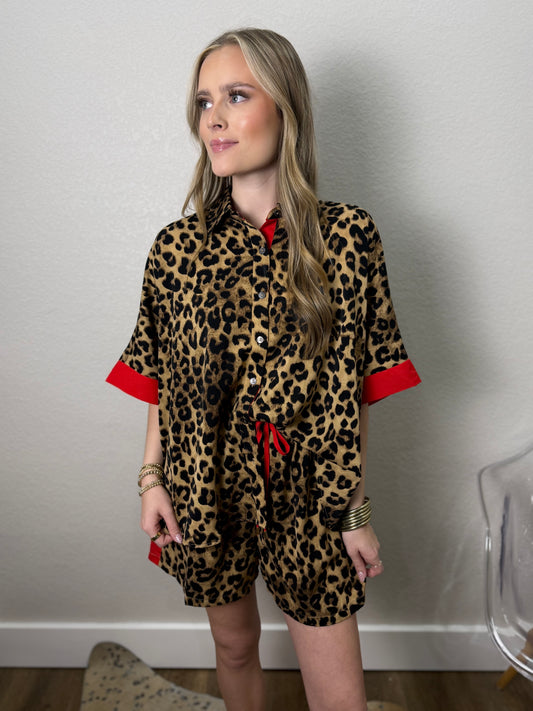 Trixie Red Leopard Set