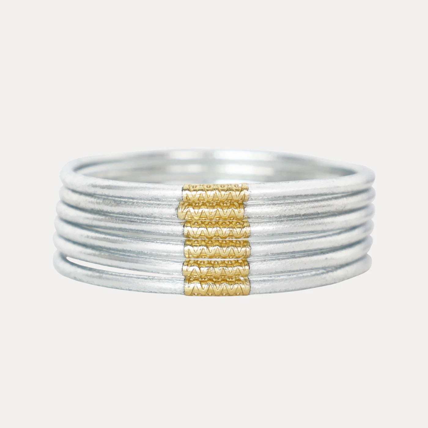 Silver Lumine All Weather Bangles (Set of 6) - BuDhaGirl