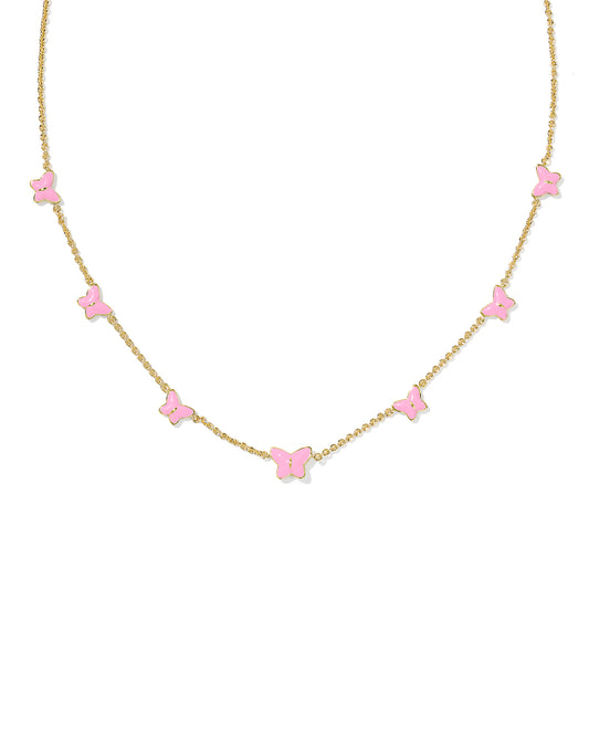 Lillia Butterfly Enamel Strand Necklace - KS