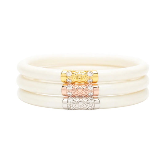 Three Kings All Weather Bangles in Ivory - BuDhaGirl