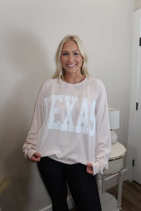 Texas Sweatshirt in Cream