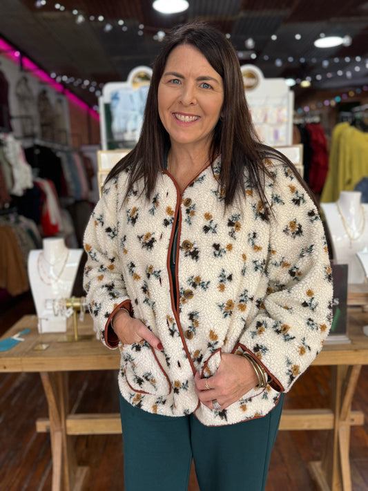 Sherpa Jacket in Floral