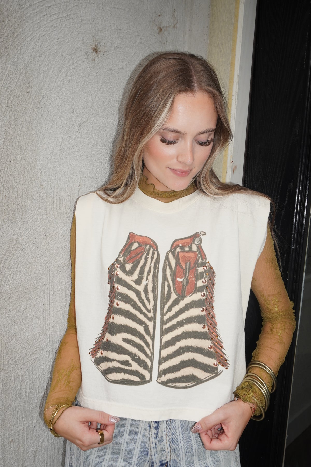 Zebra Chaps Muscle Tee