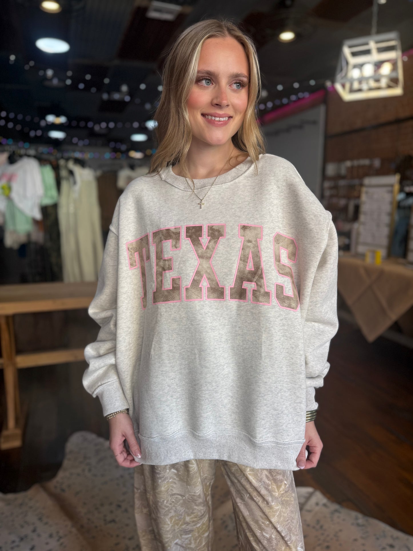 Reversible Varsity TX Sweatshirt Dk Camo