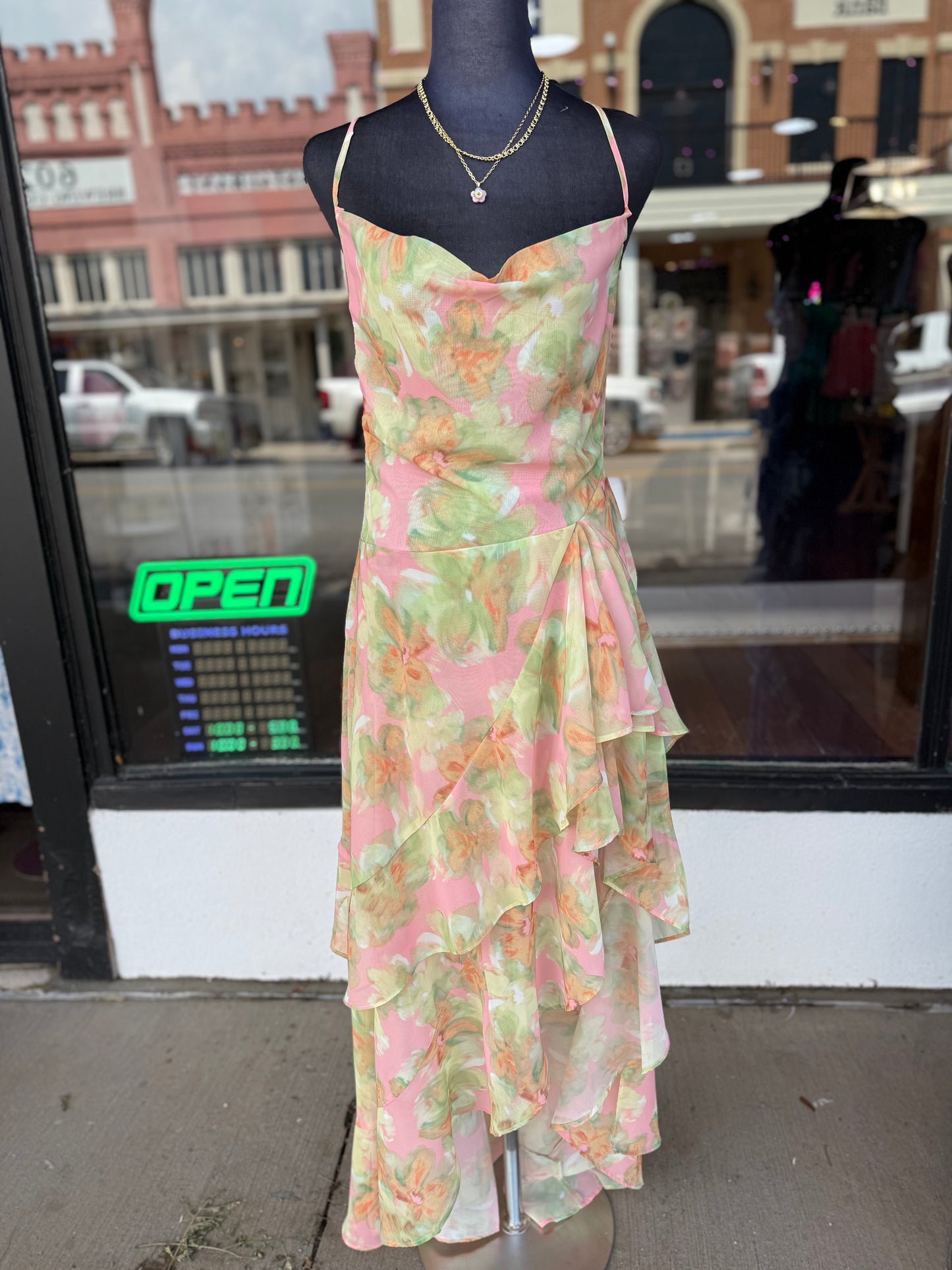 Charming Bells Maxi Dress in Pink