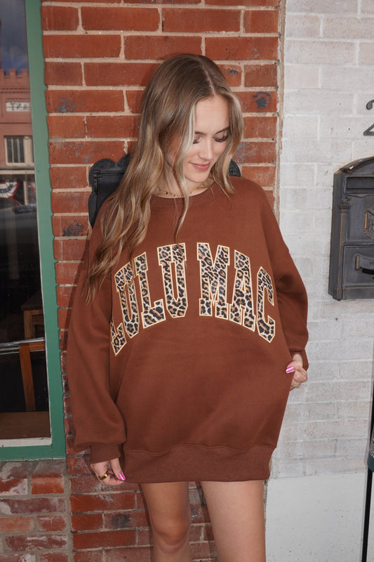 Lulu Mac Sweatshirt in Brown Leopard
