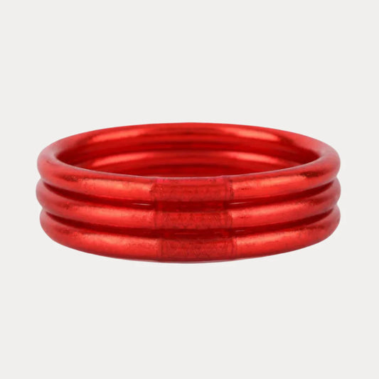 Crimson All Weather Bangles (Set of 3) - BuDhaGirl