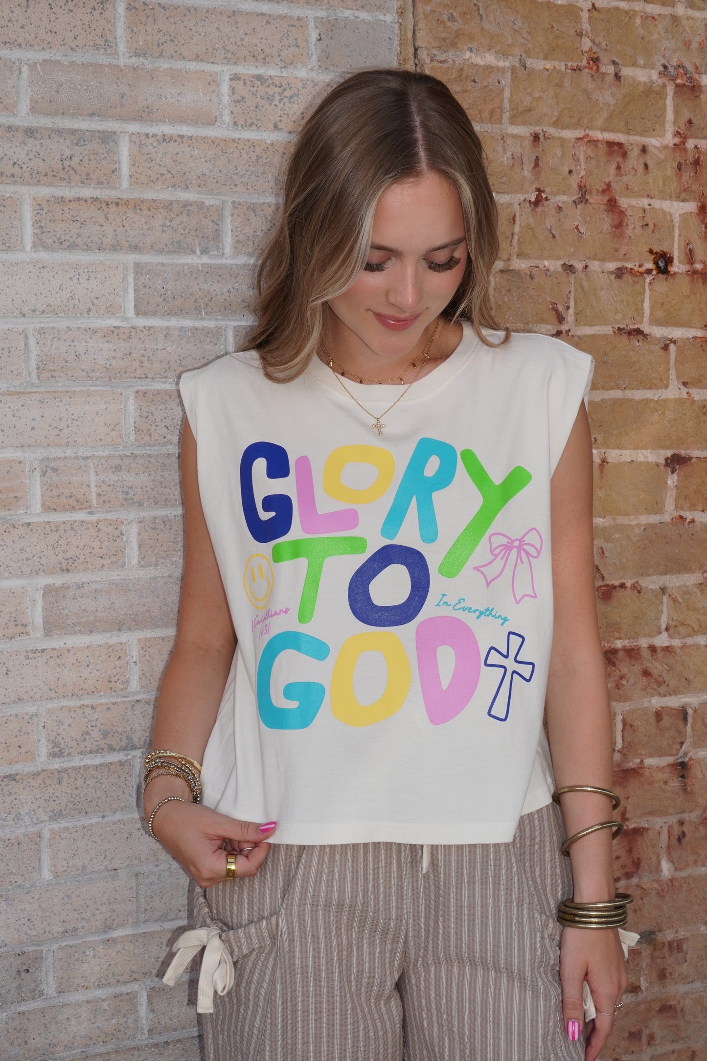 Glory To God Graphic Muscle Tee