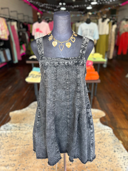 Kyndal Denim Dress w/ Back Tie