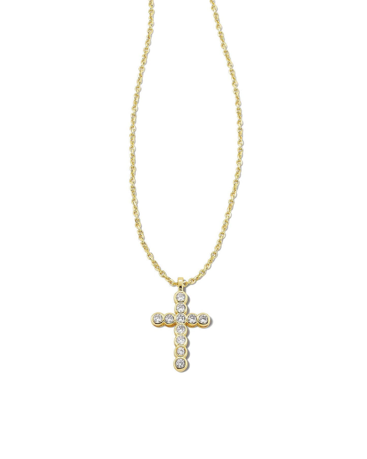 Cross Crystal Pendant Necklace - KS