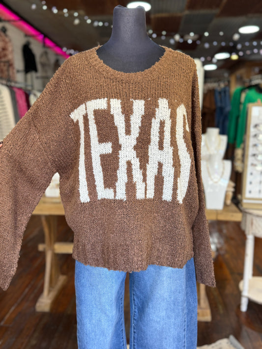 Texas Chunky Knit Sweater in Mocha