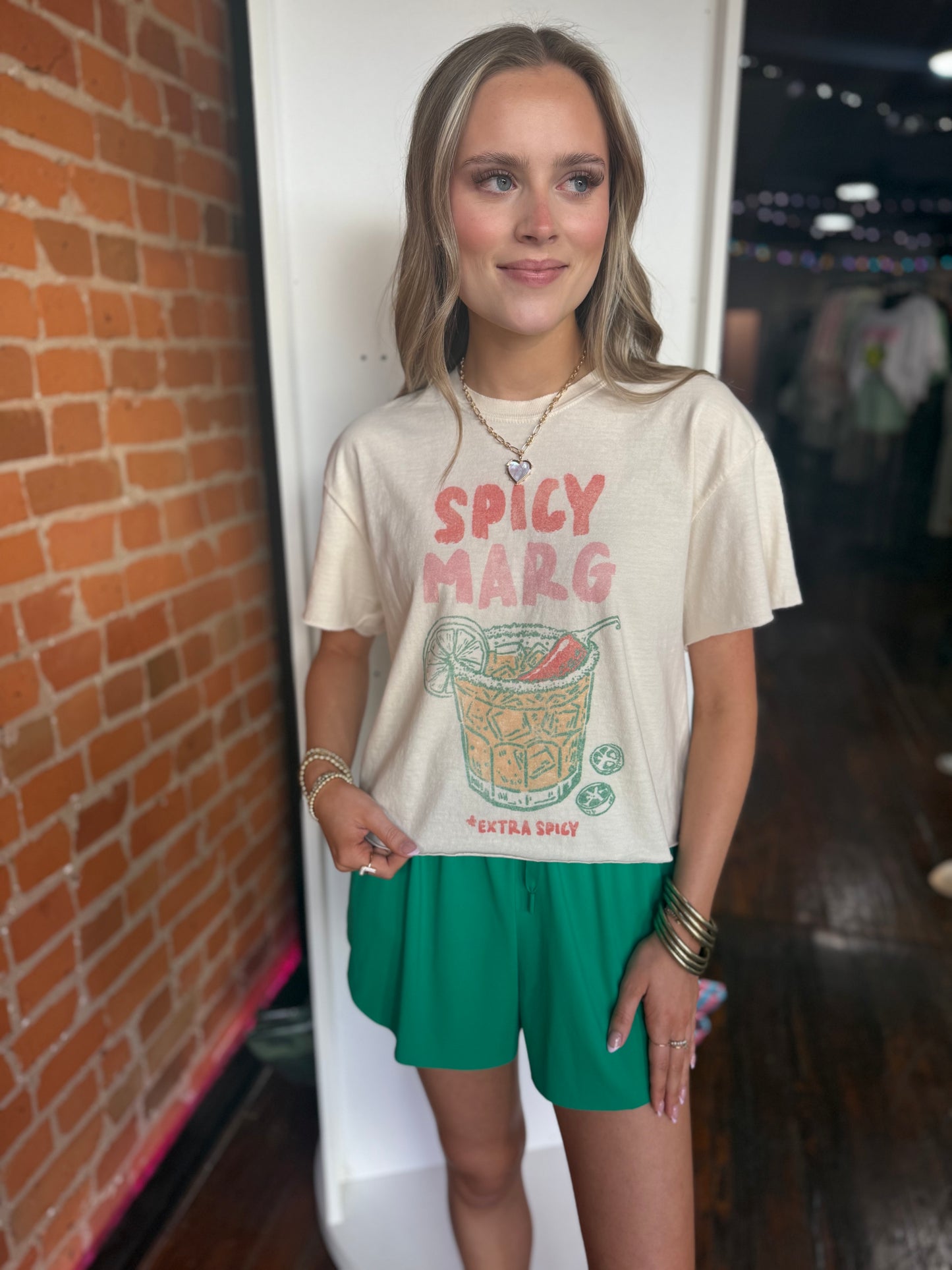 Overlap Activewear Shorts in Kelly Green