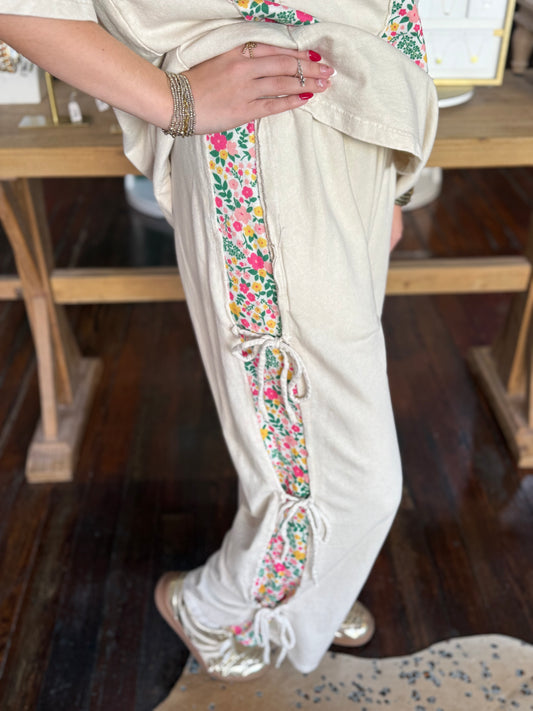 Pippy Bow Ribbon Mineral Wash Pants