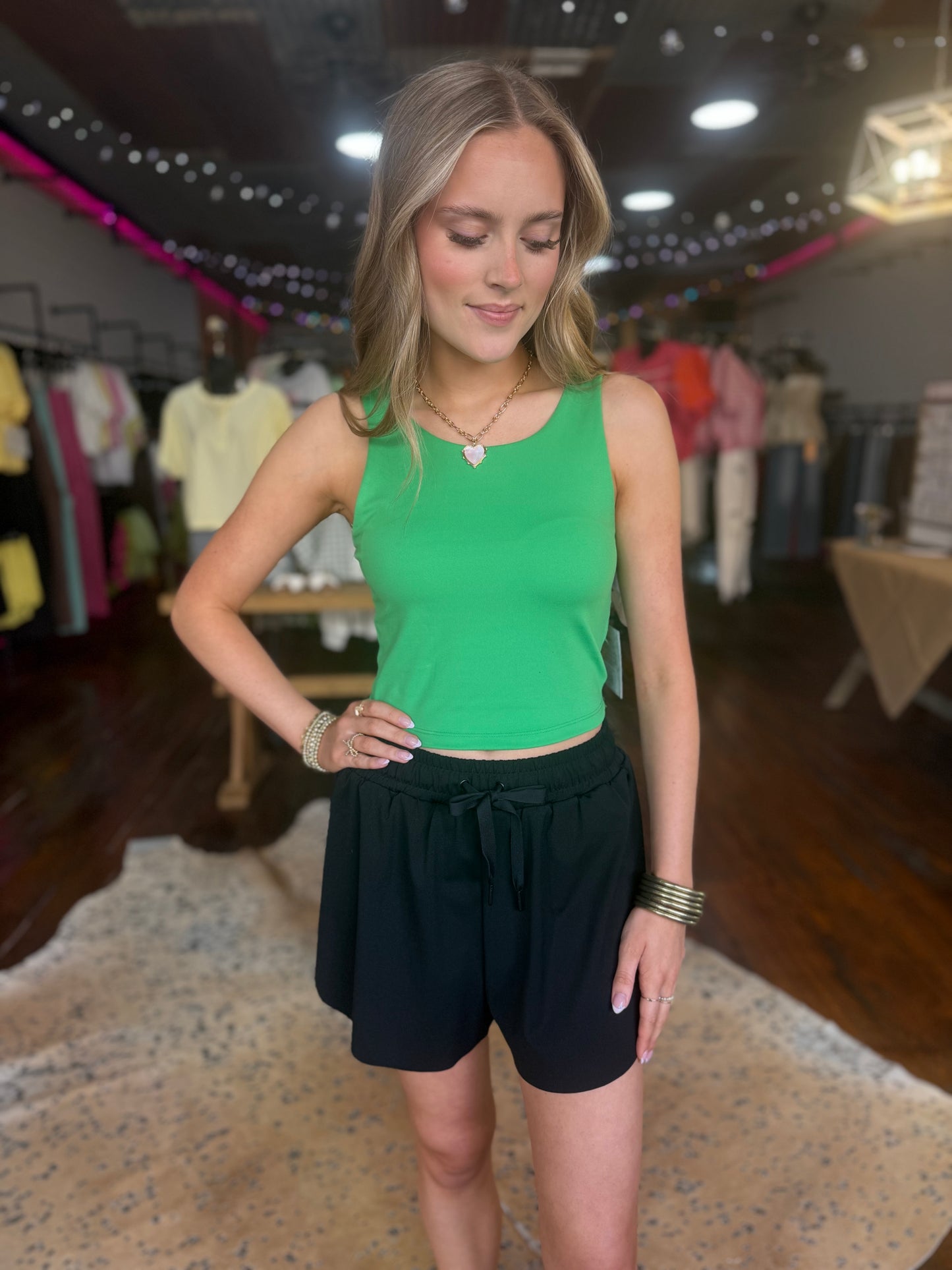 Venice Cloud Active Tank in Green Pop