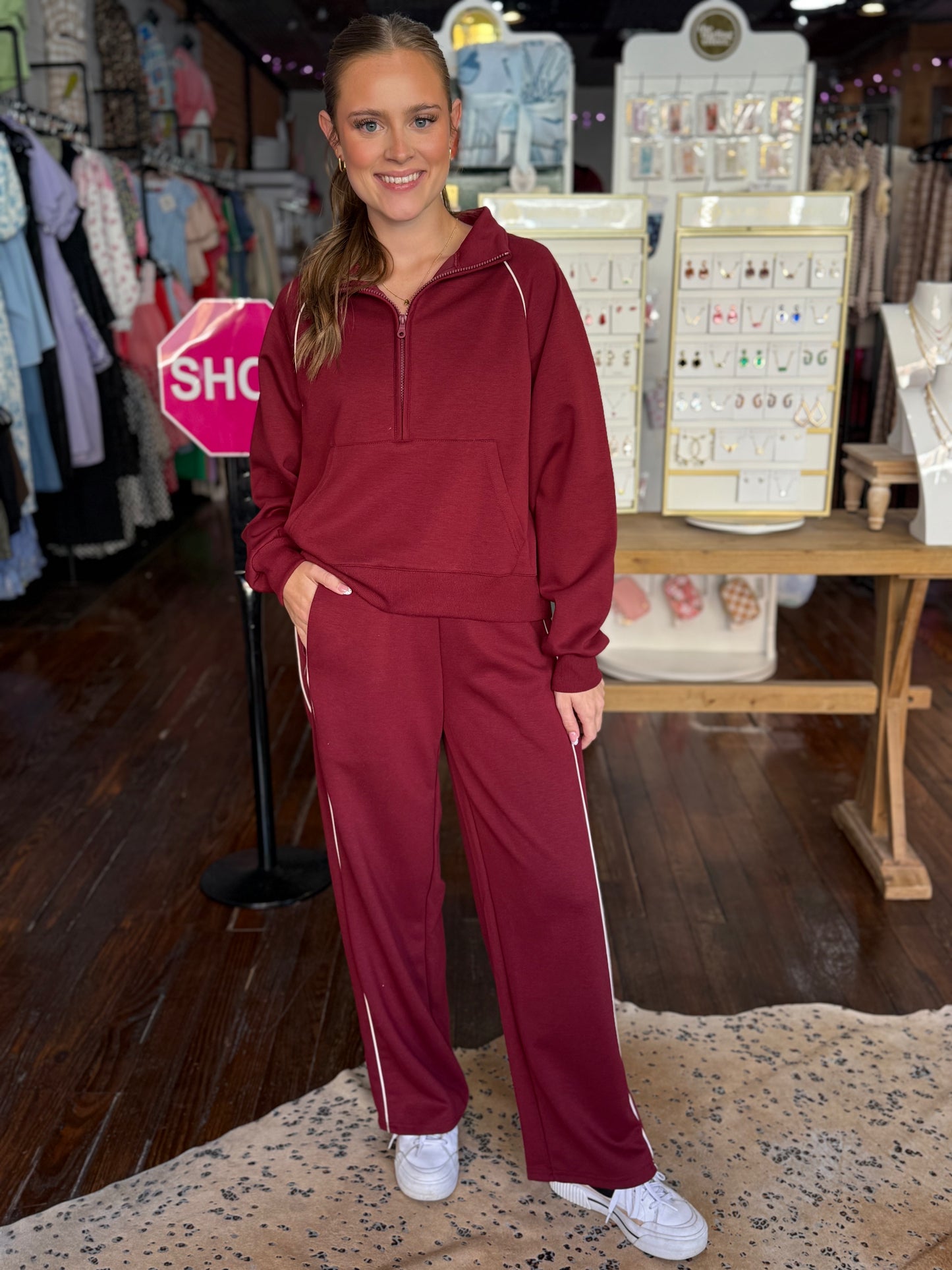 Coze Tracksuit in Maroon