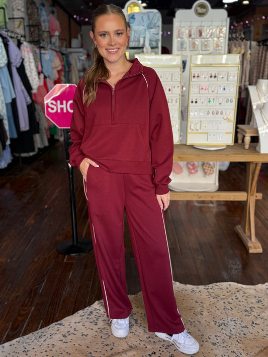 Coze Tracksuit in Maroon