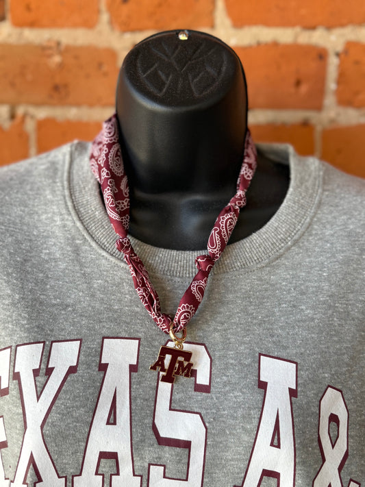 Logo Bandana Scarf Necklace