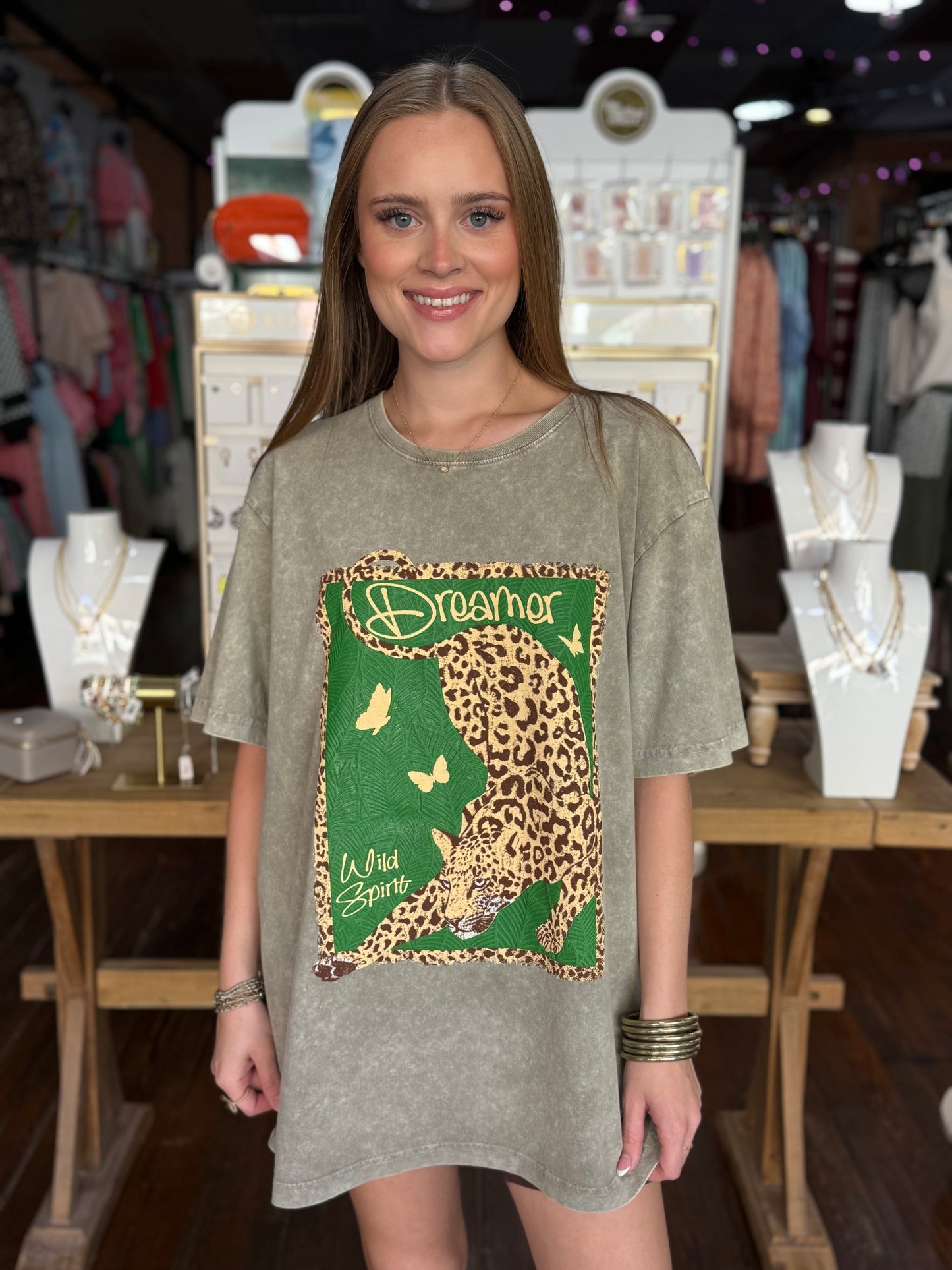 Wild Spirit Dreamer Graphic in Mocha-Green