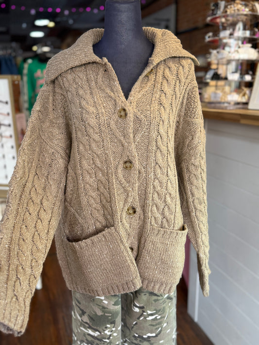 Coffee Shop Oversized Cardigan