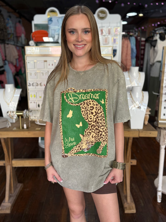 Wild Spirit Dreamer Graphic in Mocha-Green
