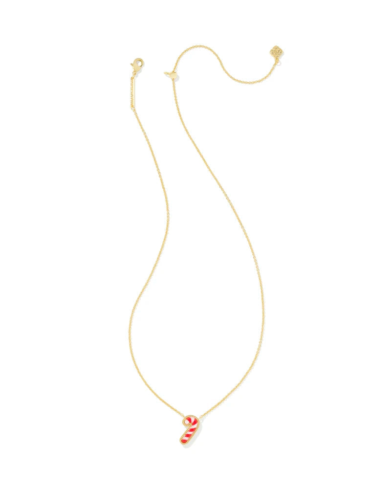 Candy Cane Short Pendant Necklace - KS