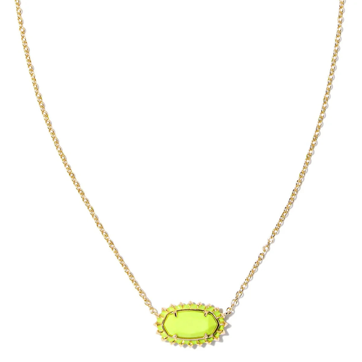 Elisa Color Burst Frame Necklace - KS