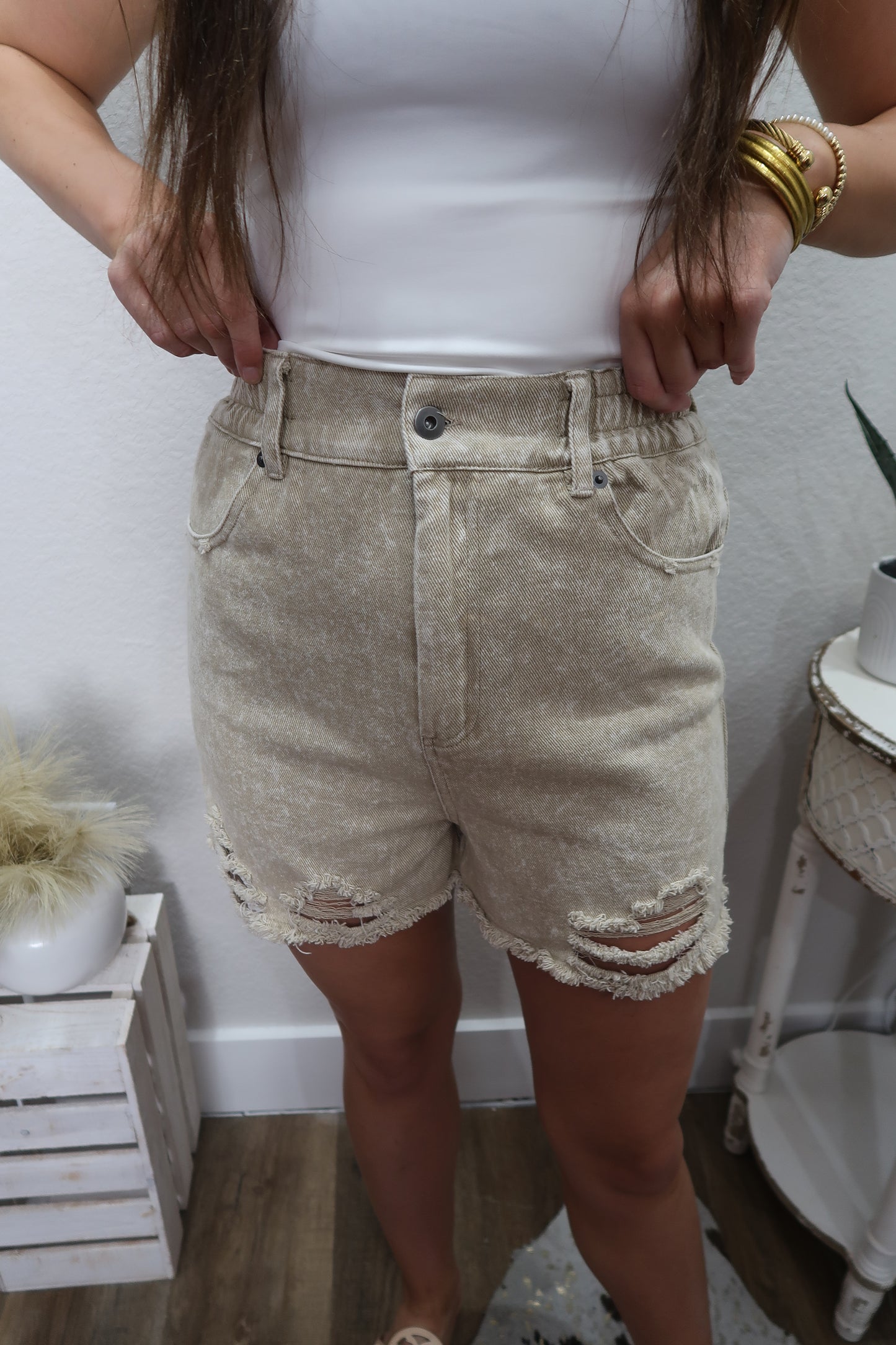 Summer Taupe Shorts