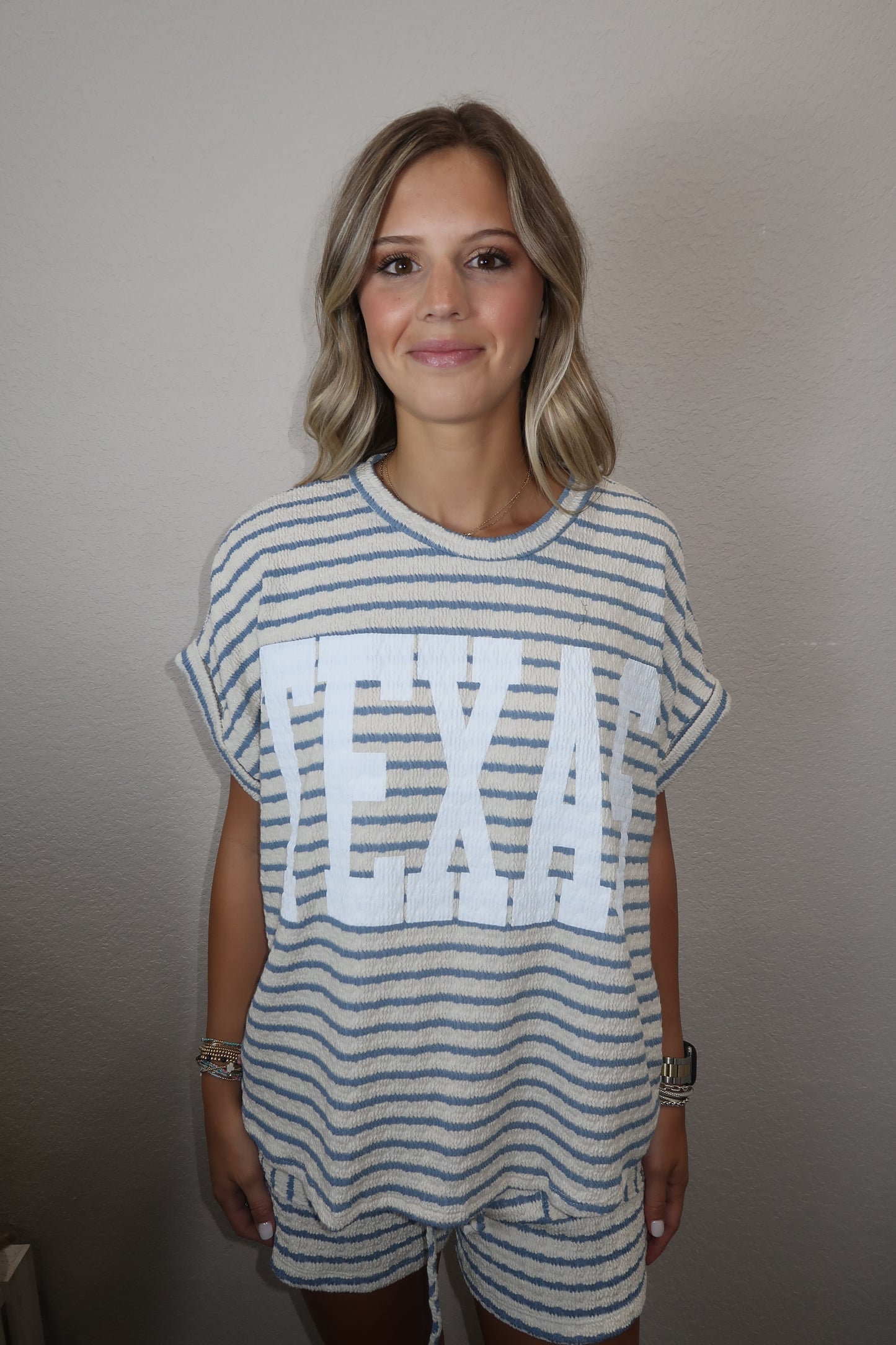 Texas Striped Top in Blue