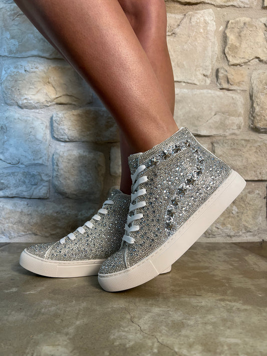 Flashy Clear Rhinestone Sneakers x Corkys